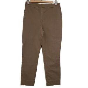 Everlane | Women's Brown Fixed-Waist Stretch Cropped Cotton Pants (Size 4)